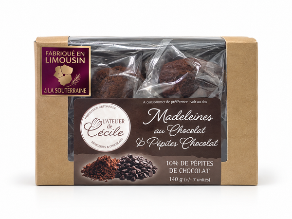 Madeleines chocolat & pépites - 140g