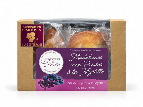 Madeleines myrtille - 140g